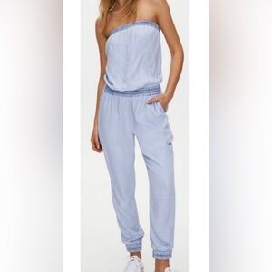 Jean Sleeveless Romper (Size Small)